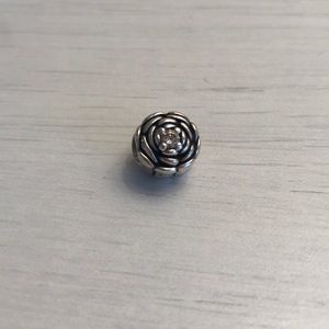 Pandora flower charm with stone